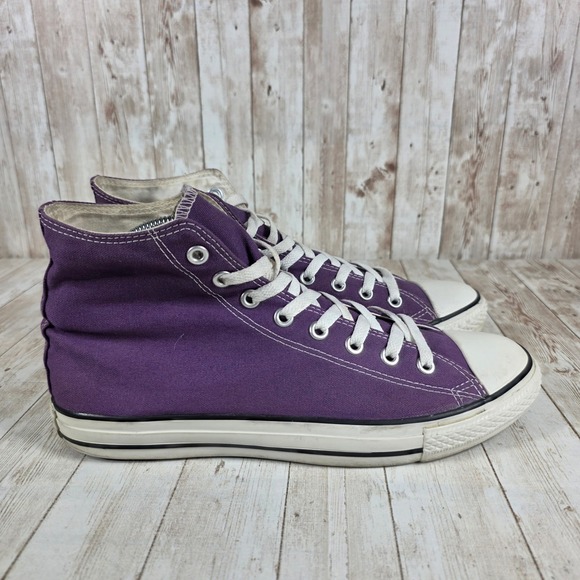 Converse All Star High Top Purple Sneakers Canvas Shoes Women's Size 12 - Picture 1 of 8